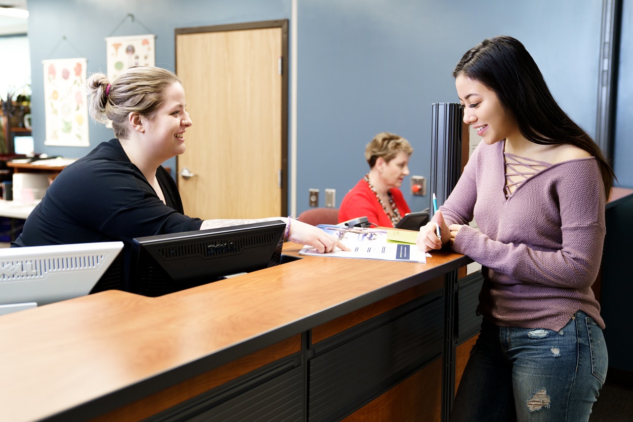 student at admissions