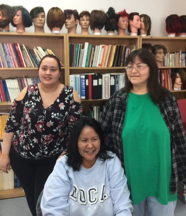 Michelle Etzel (l) with clients, Dianne Olie (m) and sister Karen Etzel (r).